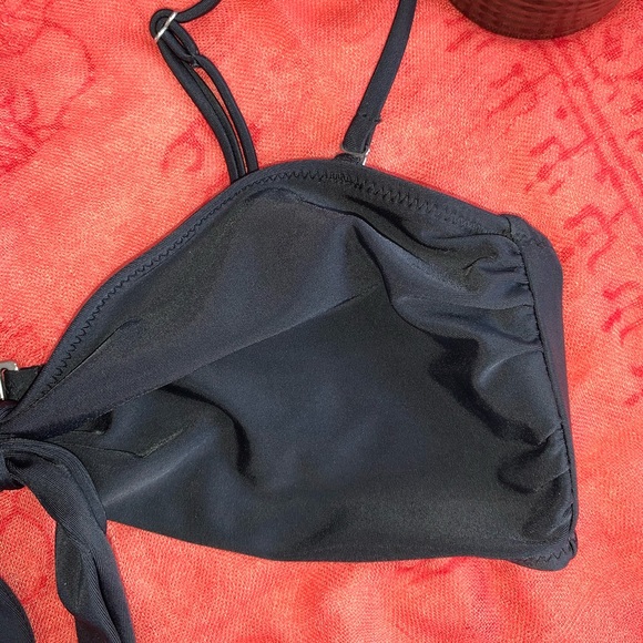 Old Navy Knotted-tie Swim Top Black Size Large - Picture 5 of 15